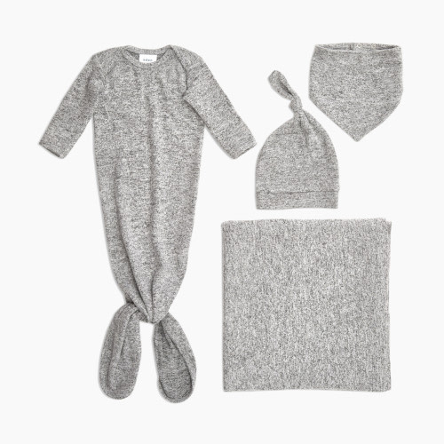 Aden + Anais Snuggle Knit Newborn Gift Set - Heather Grey