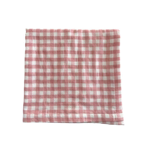 Pink Gingham / Organic Swaddle