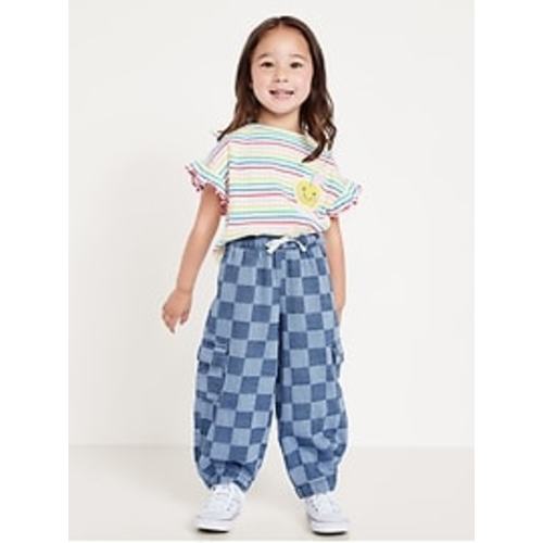 Barrel-Leg Chambray Cargo Pants for Toddler | Old Navy