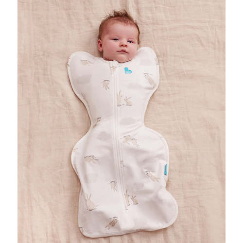 Swaddle Up™ 1.0 TOG Cotton White Cloud Bunnies