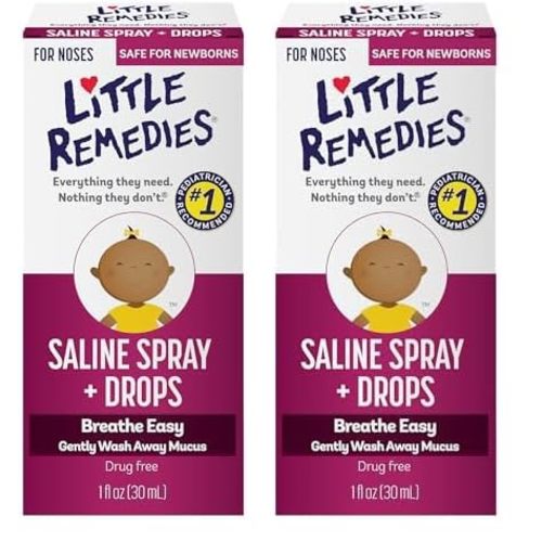 Little Remedies Noses Saline Spray Drops, 1 Fl Oz (Pack of 2)
