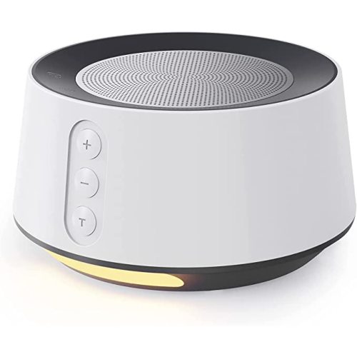 White Noise Machine, 14 Soothing Sounds and Warm Night Light for Sleeping, 5 Timers and Memory Feature Plug in Sound Machine for Baby, Adults,White