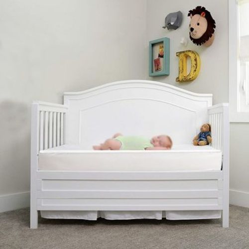 Continental Sleep, 3" Standard Foam Waterproof Vinyl Coating Crib Mattress with White Microfiber Woven Fabric, Small