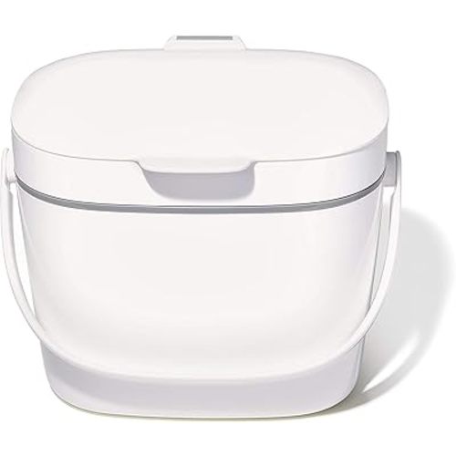 OXO Good Grips EASY-CLEAN COMPOST BIN - WHITE - 1.75 GAL/6.62 L