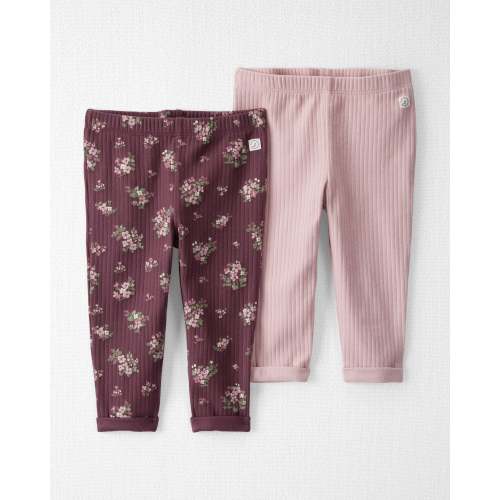 Baby 2-Pack Organic Cotton Rib Leggings - Little Planet | Carter's