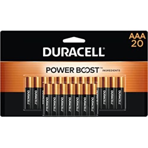 Duracell Coppertop AAA Batteries with Power Boost Ingredients, 20 Count Pack Triple A Battery with Long-lasting Power, Alkaline AAA Battery for Household and Office Devices