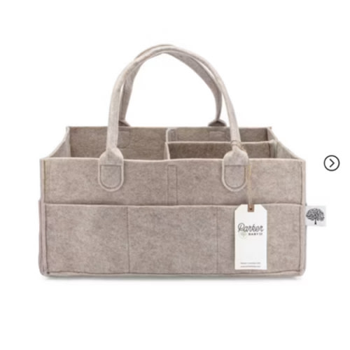 Parker Baby Co. Felt Diaper Caddy Large - Oatmeal