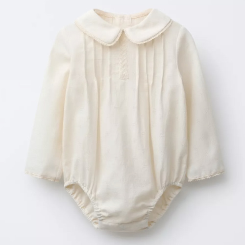 LACE TRIM BODSUIT WITH DARTS - Ecru | ZARA United States