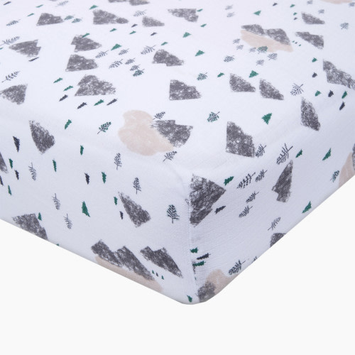Aden + Anais Essentials Cotton Muslin Crib Sheet - Bear Necessities