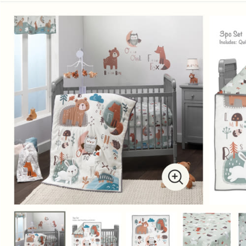 Animal Alphabet 3-Piece Crib Bedding Set – Lambs & Ivy