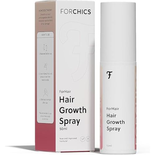Advanced Hair Growth Oil Spray -Non-Greasy Hormone Free Formula - Promotes Thicker Natural Hair, Damage Repair, Loss Prevention, Ideal for Dry Scalp- ForHair