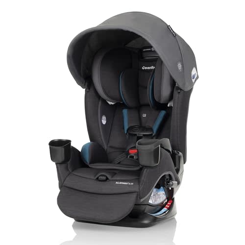 All4Stages Slim Plus Canopy 4-in-1 Convertible Car Seat (Baker Gray)