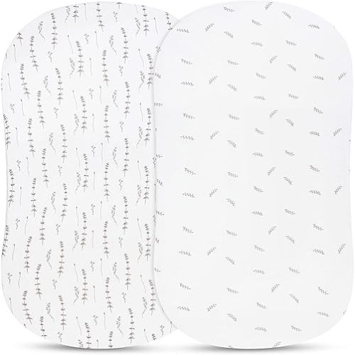 Bassinet Sheet Set 2 Pack, Bassinet, Forest Grey