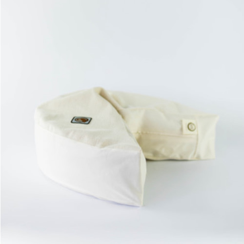organic nesting pillow in vanilla bean
