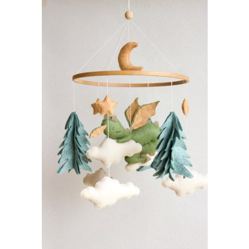 Dragon baby mobile, dragon nursery decor, fantasy baby nursery