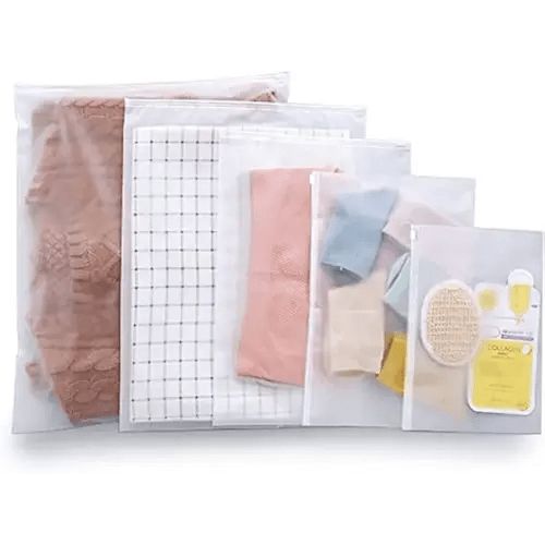 50 PCS Travel Storage Bags Clear Resealable Bags Zip Lock Storage Plastic Bags Luggage Organiser Pouch Space Saver Storage for Clothes School Trip 25x15cm,32x22cm,20x25cm,25x35cm,30x40cm
