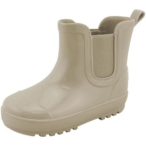 Toddler Chelsea Rain Boots, Waterproof Rubber Rainboot, Light Water Shoes for Muddy Park/Hiking