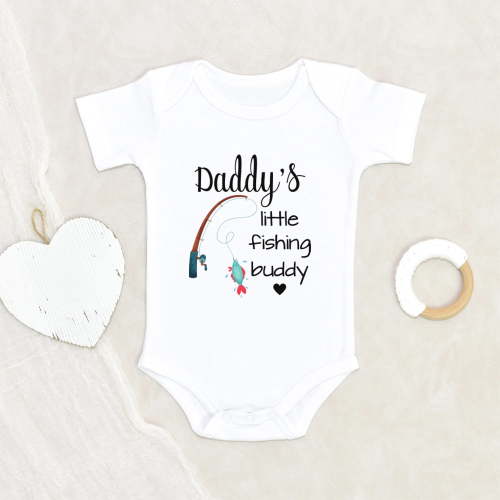 Newbabywishes - Cute Daddy's Little Fishing Partner Baby Clothes for Boys and Girls - Baby Clothing