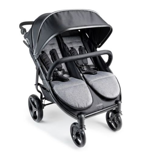 Gaggle by Foundations Roadster Duo Lightweight Side by Side Double Stroller, Portable Compact Stroller, Black