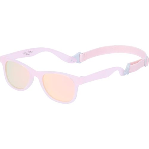Sakura Pink — COCOSAND Kids Sunglasses with Strap Polarized Flexible Frame Soft Silicone Nose Pads for Toddler Boys Girls Ages 2-6