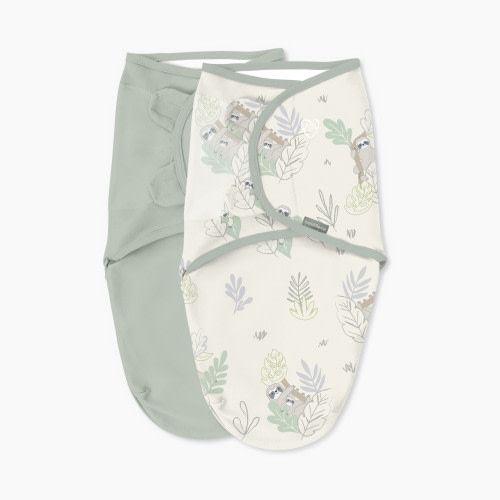 Ingenuity SwaddleMe Original Swaddle (2-Pack) - Peekaboo Sloth, 0-3 M