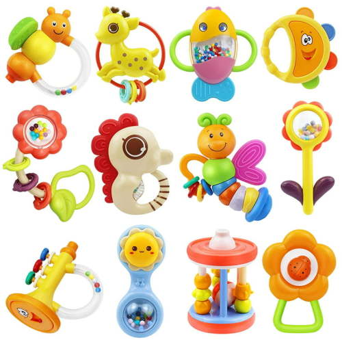 MOONTOY Baby Rattle Toys 3 6 Months, Sensory Toys for Babies, Teething Toys for Infants 0 12 Months, Newborn Toys Baby Girl Toys Infant Boy Toys 6 12 Months Baby Boy Girl Gifts Set