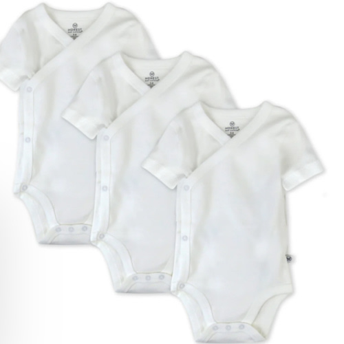 3 Pack Short Sleeve Side Snap Bodysuits | Honest Baby Clothing