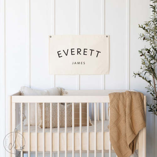 Custom Baby Name | Canvas Flag | D2