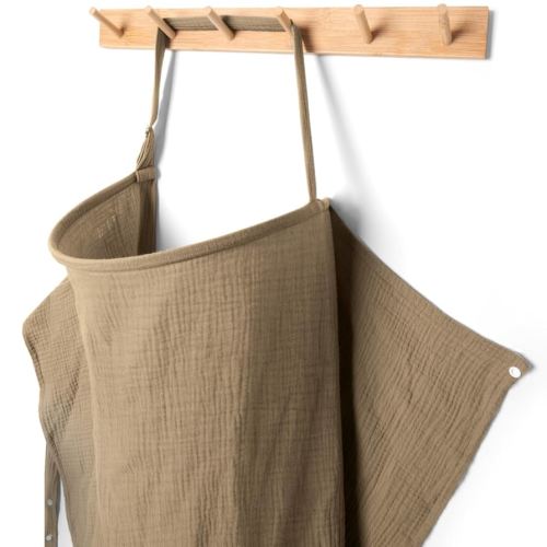 MEXXI Muslin Nursing Cover for Breastfeeding, Breathable Breastfeeding Cover for Women, Lightweight Nursing Blanket with Arch Neckline