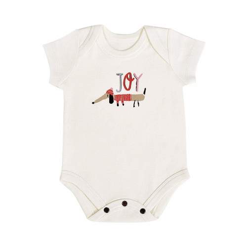 Baby Graphic Bodysuit - Christmas Dog | 100% Organic - Finn + Emma