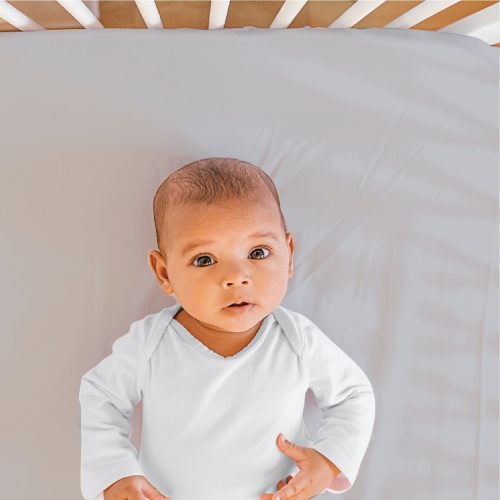 The Peanutshell Grey and White Moon and Stars Fitted Crib Sheet 4 Pack Set