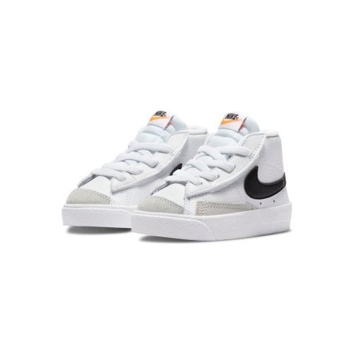 Baby, Walker & Toddler Kids' Blazer Mid '77 Sneaker, 4 M, White/ Black/ Orange