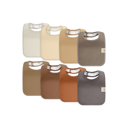 KeaBabies 8-Pack Coast Drool Bibs, Terracotta