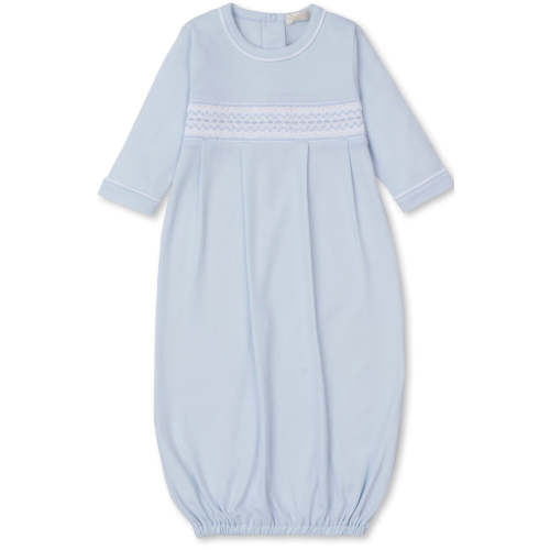 Blue Smocked Sack Gown