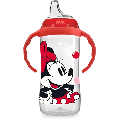 NUK Disney Large Learner Spill Proof Sippy Cup, Minnie Mouse, 10 Oz 1Pack – BPA Free, Spill Proof Sippy Cup