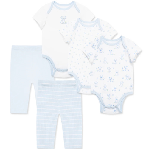 Peppy Puppies 5-Piece Bodysuits & Pants Set