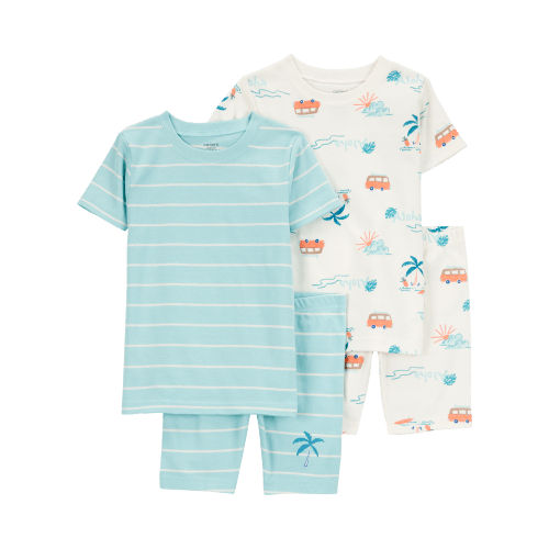 Toddler Palm Tree Print Snug Fit 4-Piece Pajamas - Carter's | Carter's