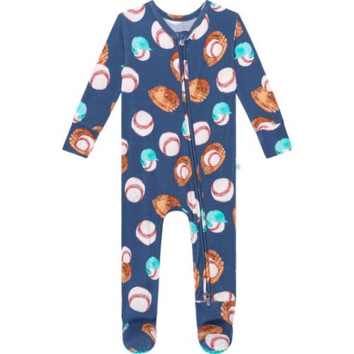 Homer Double Zip Long Sleeve Footie, Newborn