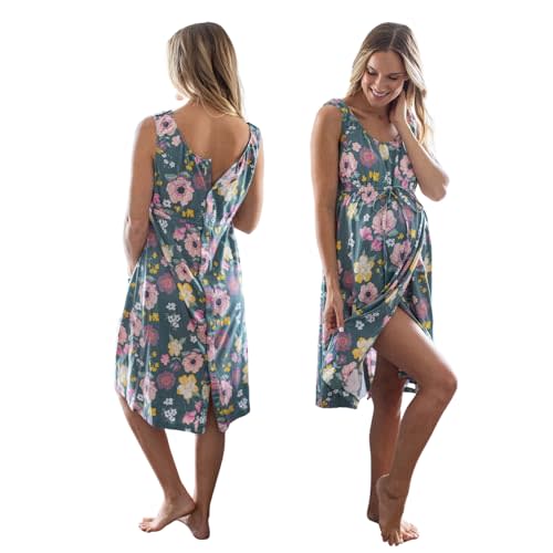 Baby Be Mine Labor and Delivery Gown for Hospital – 3-in-1 Labor/Delivery/Nursing Gown – Maternity Sleepwear