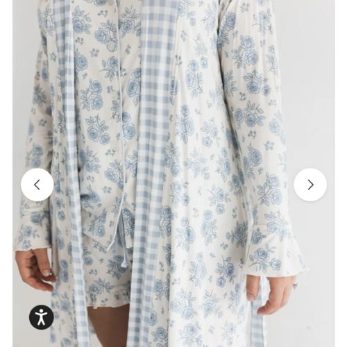 Blue Rose Garden Women's Robe – Match with Baby!
