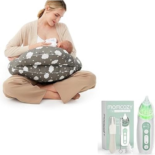 Momcozy Nursing Pillow and Baby Nasal Aspirator