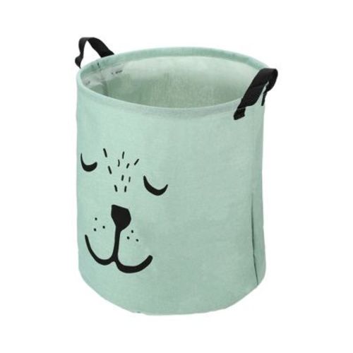 Unique Bargains 2441 Cubic-in Foldable Cylindrical Laundry Basket Green 1 Pc