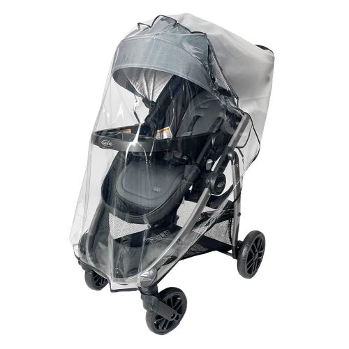 Rain Cover for Graco Modes Pramette Travel System Stroller and Graco Modes Nest Travel System Stroller - SASHA'S - Clear, Ventilation Holes, Maximum Coverage (Stroller not Included)