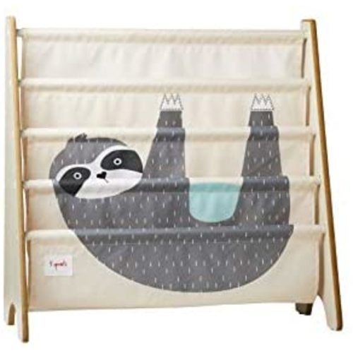 3 Sprouts Book Rack – Kids Storage Shelf Organizer Baby Room Bookcase Furniture, Sloth