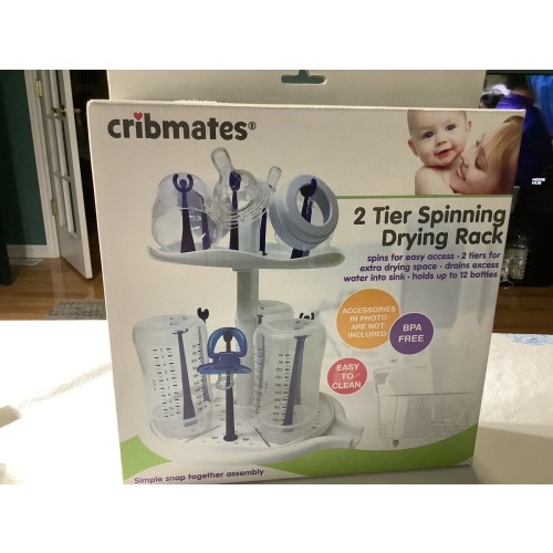 NEW Cribmates Baby 2 Tier Spinning Drying Rack New In Sealed Box