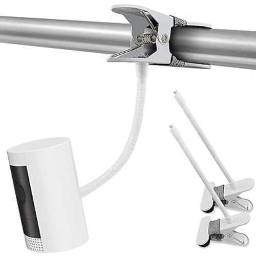 2Pack Flexible Clamp Mount Compatible with Ring Mount Stick Up Cam & Indoor Cam (1st Gen), Flexible Gooseneck Mounting Bracket No Tools or Wall Damage Required