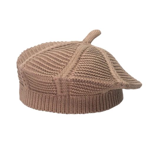 Little Girls Beret Hat French Artist Knit Hat Warm Knitted Beret for Kids Fashion Toddler Baby Beanie (Khaki)