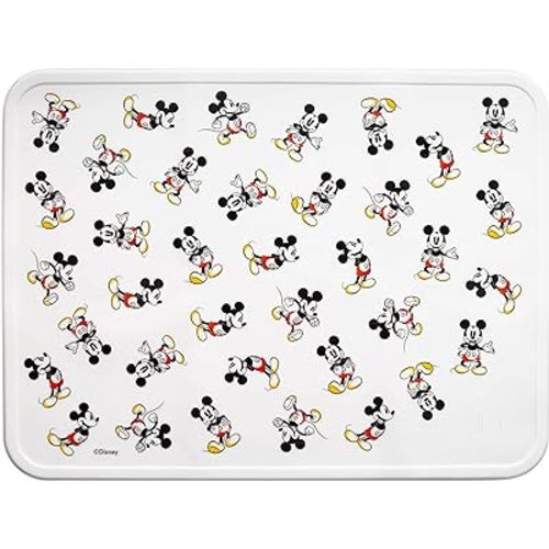 Simple Modern Silicone Placemat for Baby, Toddlers, Kids | Non-Slip Baby Eating Table Food Mat for Restaurants and Dining Table | Piper Collection | Mickey Mouse Retro