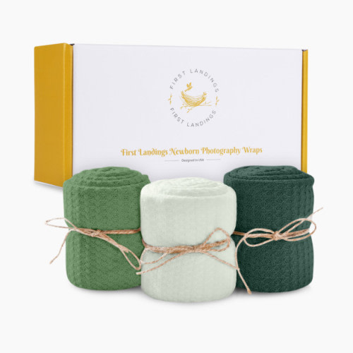 First Landings Baby Wraps - Green, 3