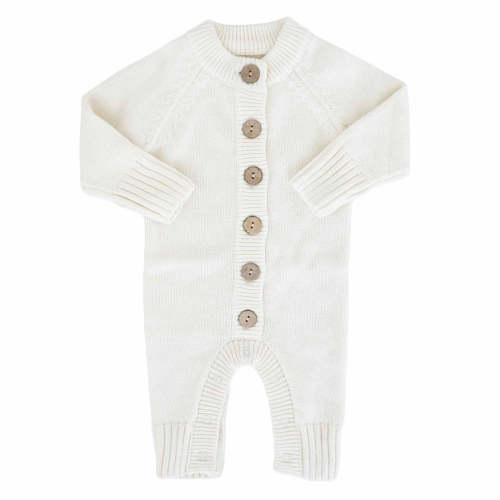 Knit Sweater Button Romper